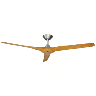 Hunter Pacific Radical 2 DC Ceiling Fan Brushed Aluminium with Bamboo Finish Blades
