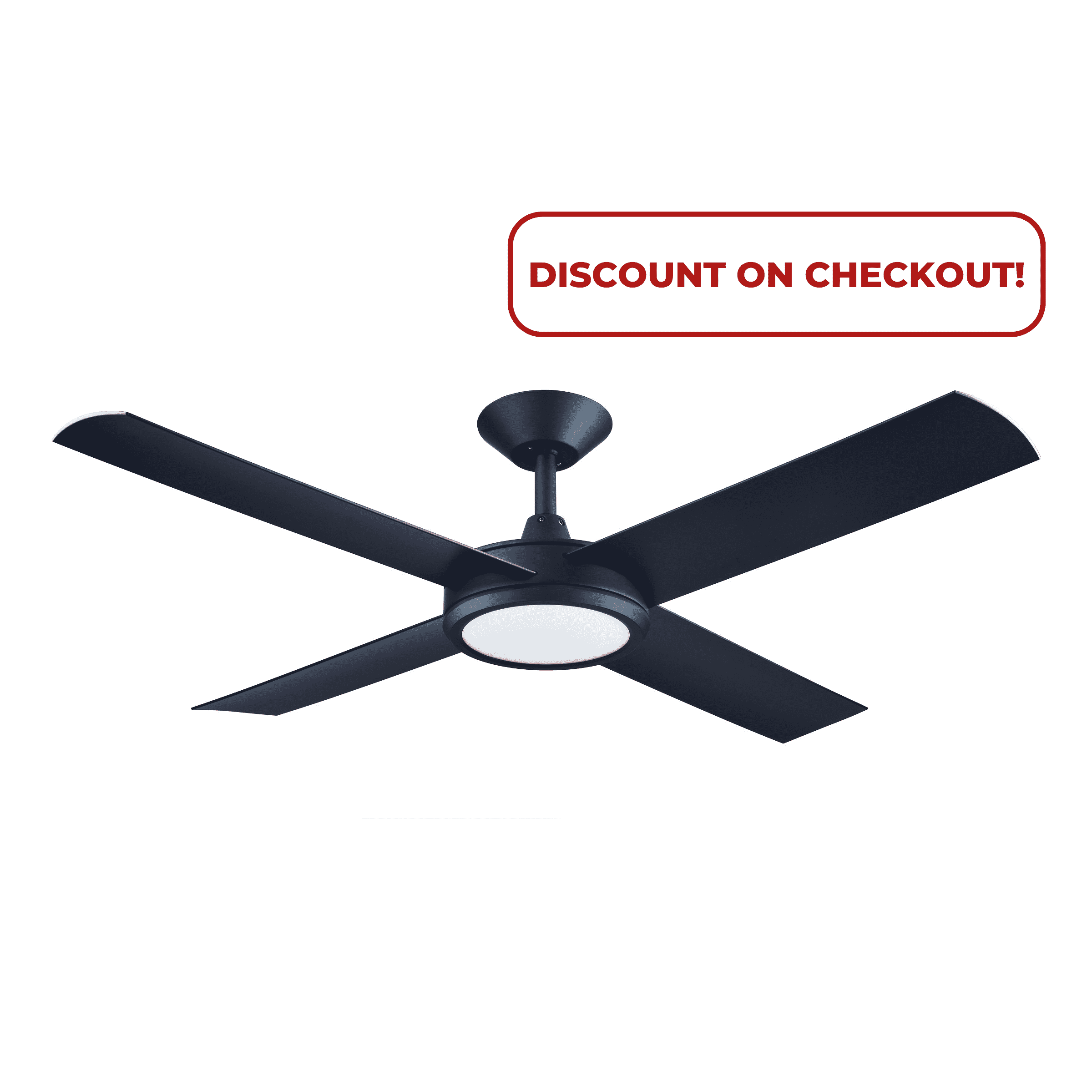 Hunter Pacific Concept 3 Matt Black Ceiling Fan With 24w Led Light