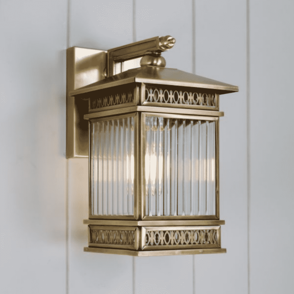Avera Brass Exterior Wall Light - Rovert Lighting