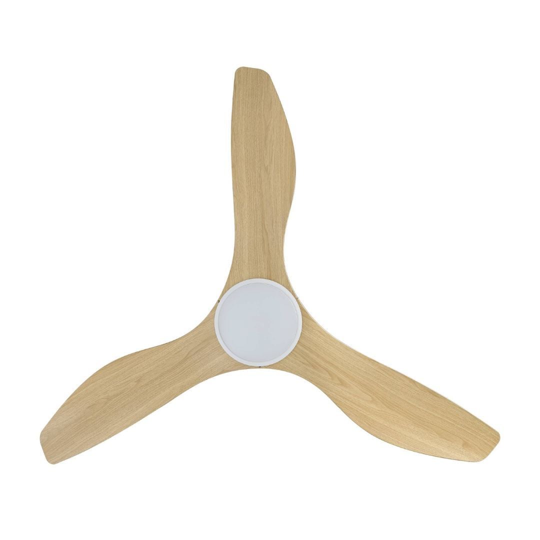 Eglo Surf 48in DC Matt White Ceiling Fan with Oak Blades and 20W Tri Colour LED Light - Eglo Surf 48in DC Matt White Ceiling Fan with Oak Blades and 20W Tri Colour LED Light Eglo Surf 48in DC Matt White Ceiling Fan with Oak Blades and 20W Tri Colour LED Light - Image 2