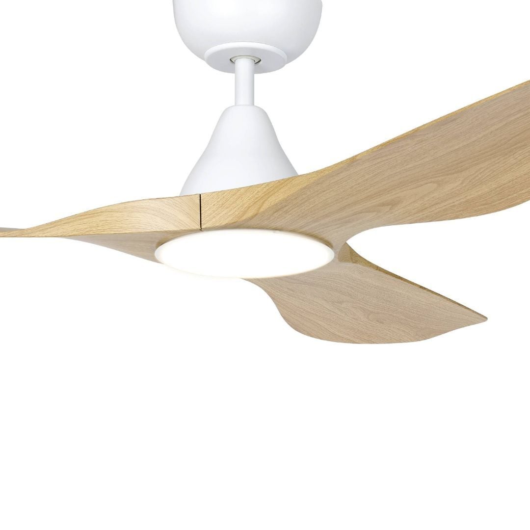 Eglo Surf 48in DC Matt White Ceiling Fan with Oak Blades and 20W Tri Colour LED Light - Eglo Surf 48in DC Matt White Ceiling Fan with Oak Blades and 20W Tri Colour LED Light Eglo Surf 48in DC Matt White Ceiling Fan with Oak Blades and 20W Tri Colour LED Light - Image 4