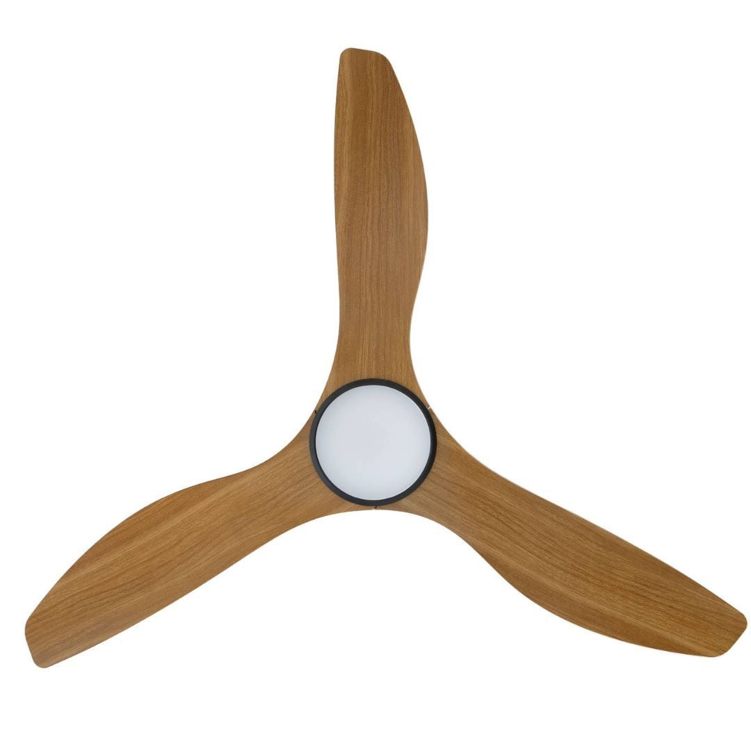 Eglo Surf 48in DC Matt Black Ceiling Fan with Burmese Teak Blades and 20W Tri Colour LED Light - Eglo Surf 48in DC Matt Black Ceiling Fan with Burmese Teak Blades and 20W Tri Colour LED Light Eglo Surf 48in DC Matt Black Ceiling Fan with Burmese Teak Blades and 20W Tri Colour LED Light - Image 2