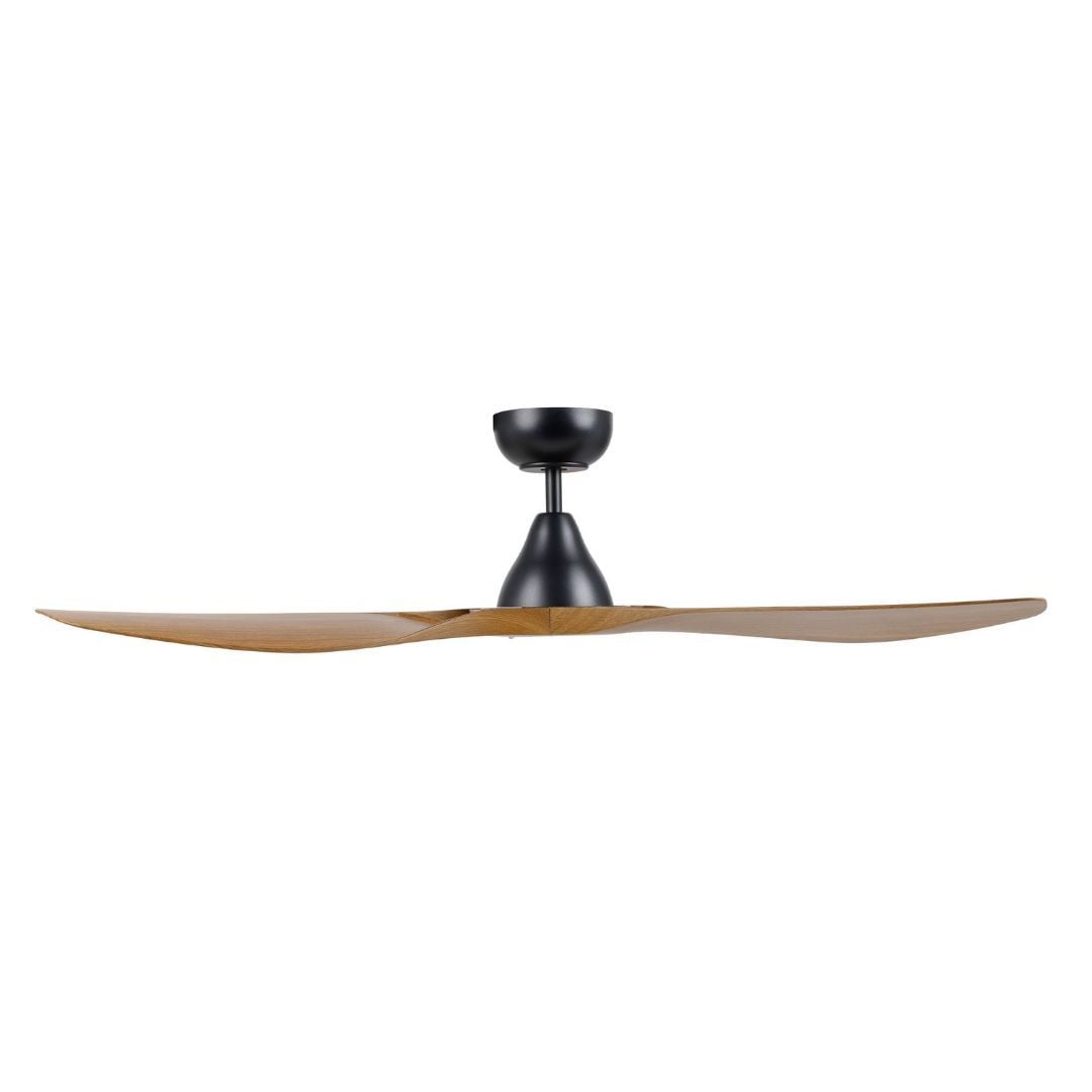 Eglo Surf 52in DC Matt Black Ceiling Fan with Burmese Teak Blades - Eglo Surf 52in DC Matt Black Ceiling Fan with Burmese Teak Blades Eglo Surf 52in DC Matt Black Ceiling Fan with Burmese Teak Blades - Image 3