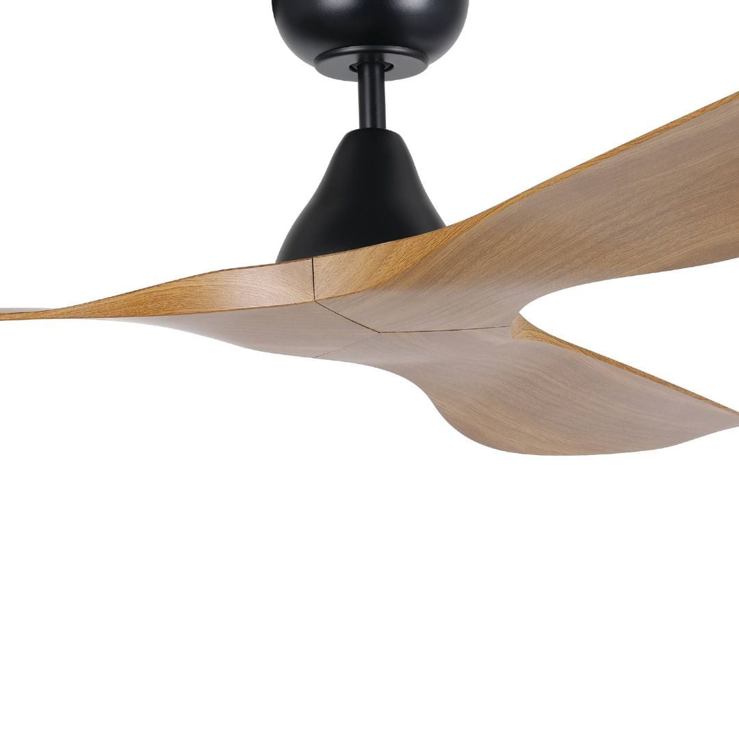 Eglo Surf 52in DC Matt Black Ceiling Fan with Burmese Teak Blades - Eglo Surf 52in DC Matt Black Ceiling Fan with Burmese Teak Blades Eglo Surf 52in DC Matt Black Ceiling Fan with Burmese Teak Blades - Image 4
