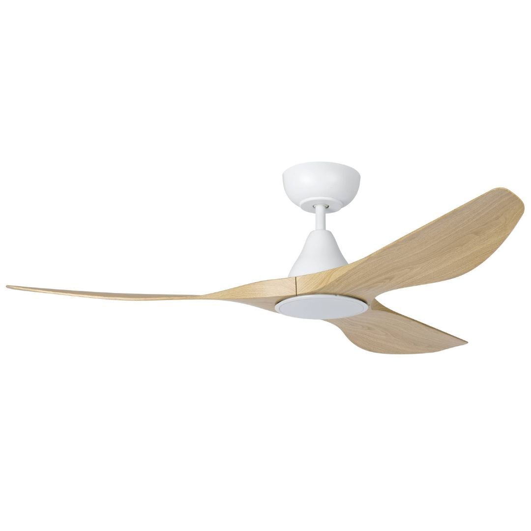 Eglo Surf 52in DC Matt White Ceiling Fan with Oak Blades and 20W Tri Colour LED Light - Eglo Surf 52in DC Matt White Ceiling Fan with Oak Blades and 20W Tri Colour LED Light Eglo Surf 52in DC Matt White Ceiling Fan with Oak Blades and 20W Tri Colour LED Light