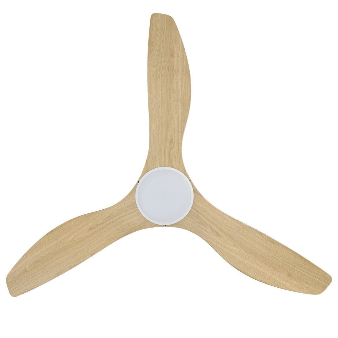 Eglo Surf 52in DC Matt White Ceiling Fan with Oak Blades and 20W Tri Colour LED Light - Eglo Surf 52in DC Matt White Ceiling Fan with Oak Blades and 20W Tri Colour LED Light Eglo Surf 52in DC Matt White Ceiling Fan with Oak Blades and 20W Tri Colour LED Light - Image 2