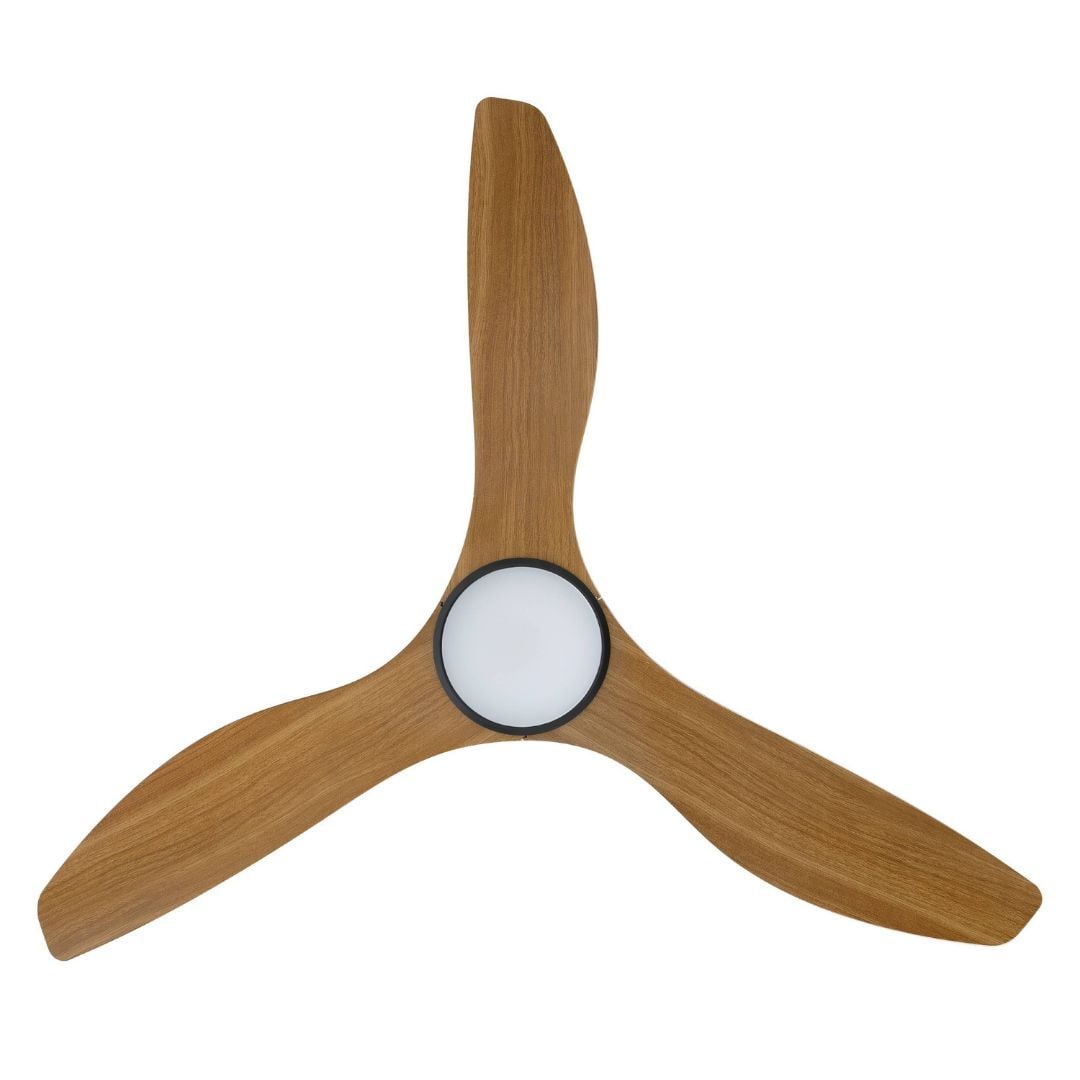 Eglo Surf 52in DC Matt Black Ceiling Fan with Burmese Teak Blades and 20W Tri Colour LED Light - Eglo Surf 52in DC Matt Black Ceiling Fan with Burmese Teak Blades and 20W Tri Colour LED Light Eglo Surf 52in DC Matt Black Ceiling Fan with Burmese Teak Blades and 20W Tri Colour LED Light - Image 2