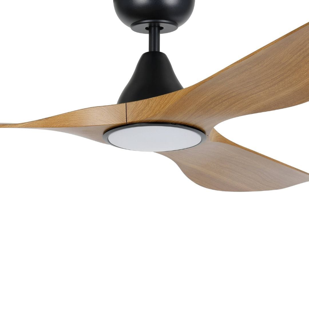 Eglo Surf 52in DC Matt Black Ceiling Fan with Burmese Teak Blades and 20W Tri Colour LED Light - Eglo Surf 52in DC Matt Black Ceiling Fan with Burmese Teak Blades and 20W Tri Colour LED Light Eglo Surf 52in DC Matt Black Ceiling Fan with Burmese Teak Blades and 20W Tri Colour LED Light - Image 4