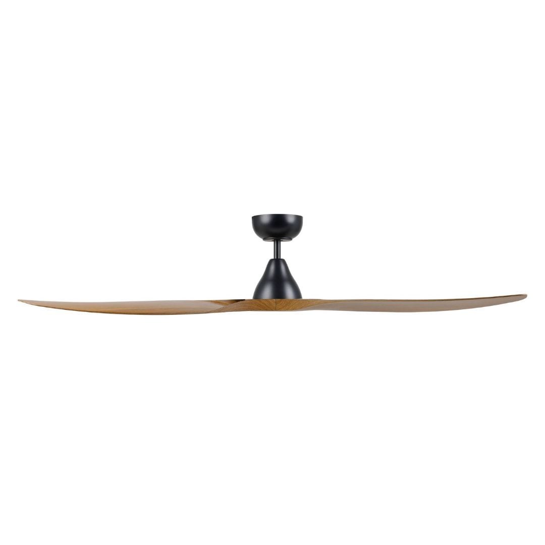 Eglo Surf 60in DC Matt Black Ceiling Fan with Burmese Teak Blades - Eglo Surf 60in DC Matt Black Ceiling Fan with Burmese Teak Blades Eglo Surf 60in DC Matt Black Ceiling Fan with Burmese Teak Blades - Image 3