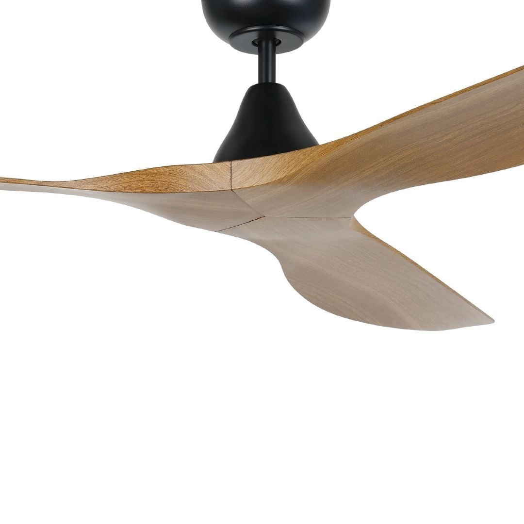 Eglo Surf 60in DC Matt Black Ceiling Fan with Burmese Teak Blades - Eglo Surf 60in DC Matt Black Ceiling Fan with Burmese Teak Blades Eglo Surf 60in DC Matt Black Ceiling Fan with Burmese Teak Blades - Image 4