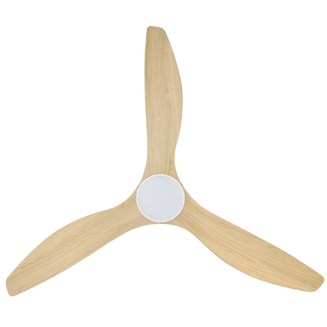 Eglo Surf 60in DC Matt White Ceiling Fan with Oak Blades and 20W Tri Colour LED Light - Eglo Surf 60in DC Matt White Ceiling Fan with Oak Blades and 20W Tri Colour LED Light Eglo Surf 60in DC Matt White Ceiling Fan with Oak Blades and 20W Tri Colour LED Light - Image 2