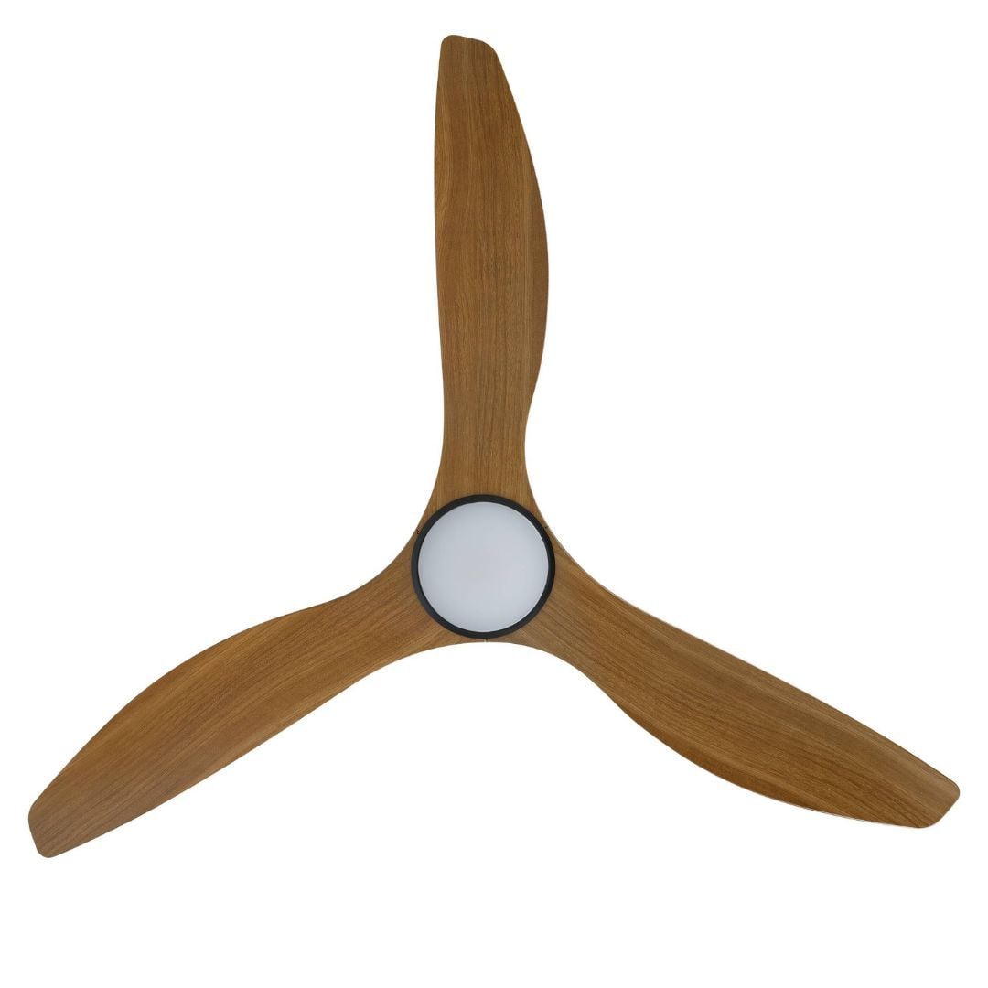 Eglo Surf 60in DC Matt Black Ceiling Fan with Burmese Teak Blades and 20W Tri Colour LED Light - Eglo Surf 60in DC Matt Black Ceiling Fan with Burmese Teak Blades and 20W Tri Colour LED Light Eglo Surf 60in DC Matt Black Ceiling Fan with Burmese Teak Blades and 20W Tri Colour LED Light - Image 2