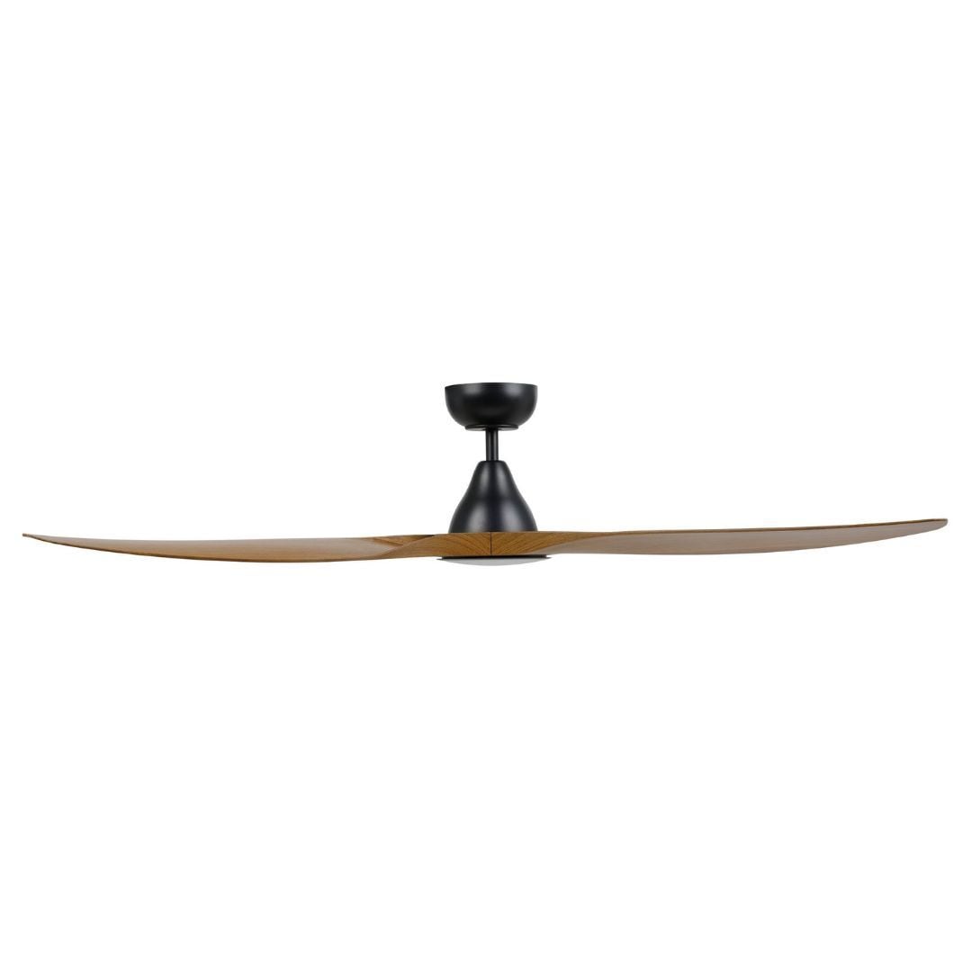 Eglo Surf 60in DC Matt Black Ceiling Fan with Burmese Teak Blades and 20W Tri Colour LED Light - Eglo Surf 60in DC Matt Black Ceiling Fan with Burmese Teak Blades and 20W Tri Colour LED Light Eglo Surf 60in DC Matt Black Ceiling Fan with Burmese Teak Blades and 20W Tri Colour LED Light - Image 3