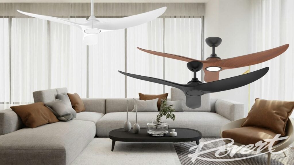 Our Top Ceiling Fan Picks for Summer 2025 - Ceiling Fan The Evolve range features a unique optional light kit that means you can add whenever you like, without the electrician coming back!