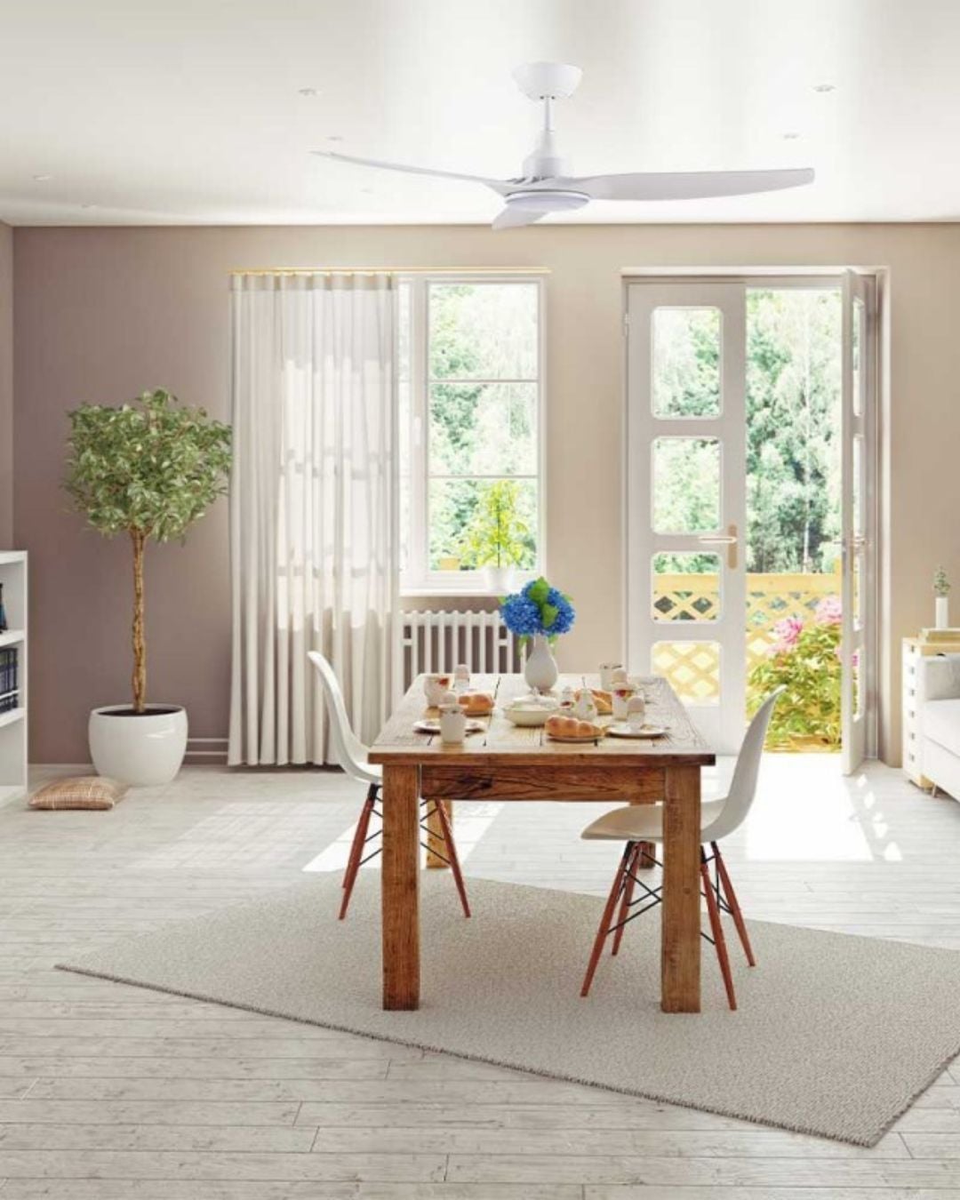 Ventair Skyfan 52in DC White Ceiling Fan with 20W LED Light - Ventair Skyfan 52in DC White Ceiling Fan with 20W LED Light Ventair Skyfan 52in DC White Ceiling Fan with 20W LED Light - Image 2